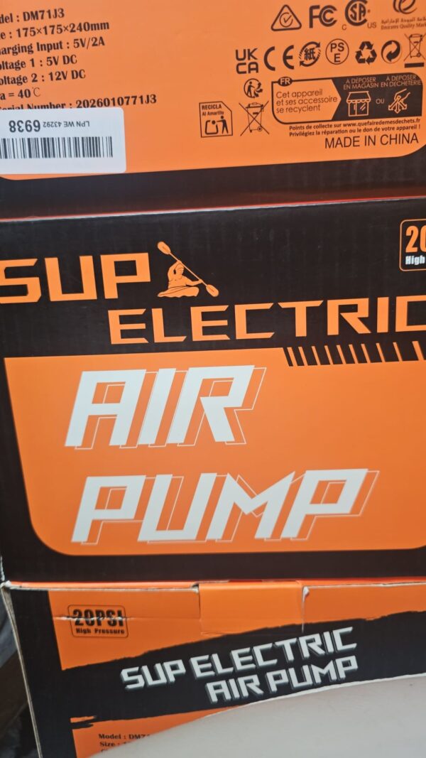 Electric SUP Paddleboard Pump