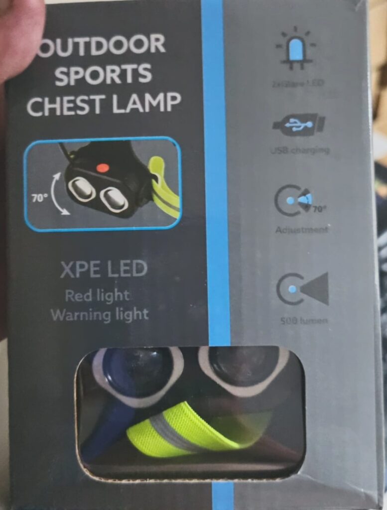 Rechargeable Outdoor Sports Chest Lamp